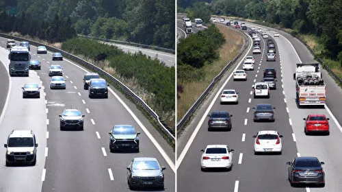 Bayram dönüşü Bolu ve Düzce'de trafik yoğunluğu 