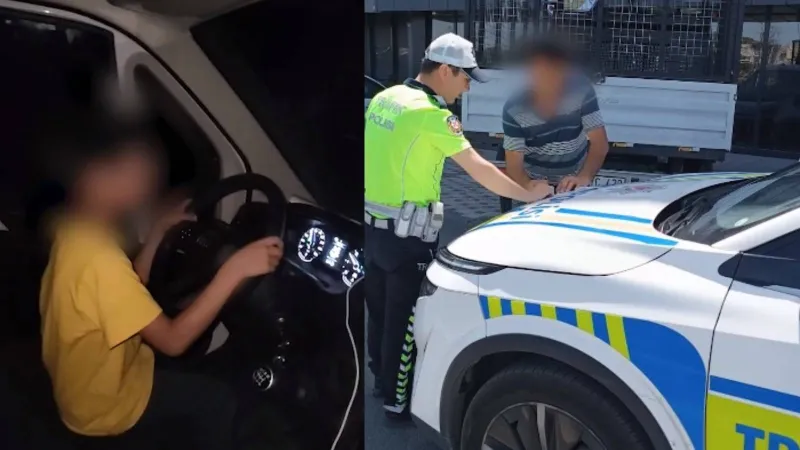 Çocuğuna araç kullandıran babaya 21 bin TL ceza