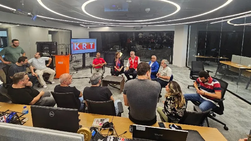 DİSK'ten, KRT Televizyonu'nu ziyaret: İşçilerin her zaman yanındayız