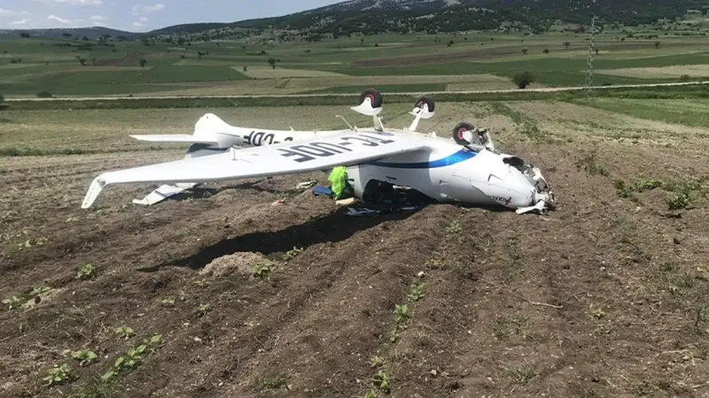 Bilecik'te Korkunç Uçak Kazası! Pilotun Son Durumu Ne?