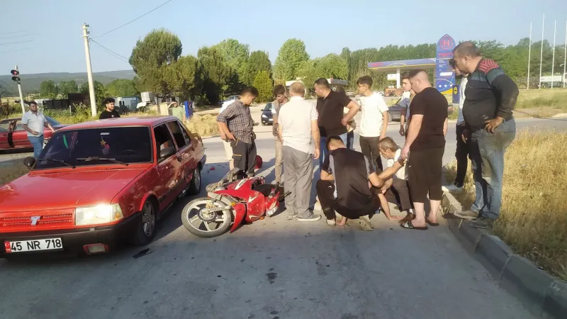 Kütahya'da Feci Kaza! Motosiklet Sürücüsü Hastanelik Oldu