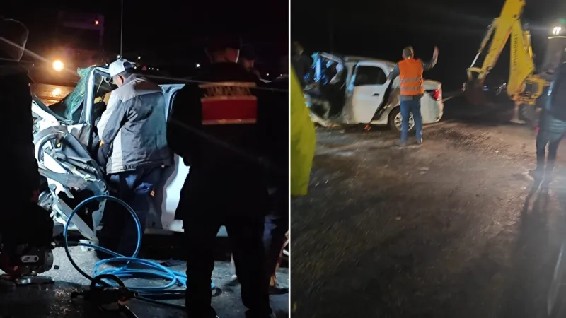 Dinar'da feci trafik kazası: Baba ve kızı hayatını kaybetti