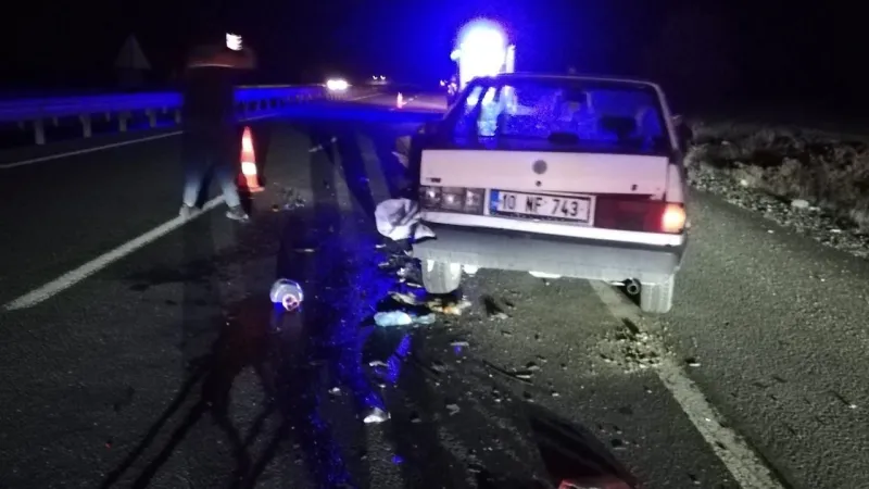 Kütahya'da arızalı araca çarpma sonucu sürücü yaralandı