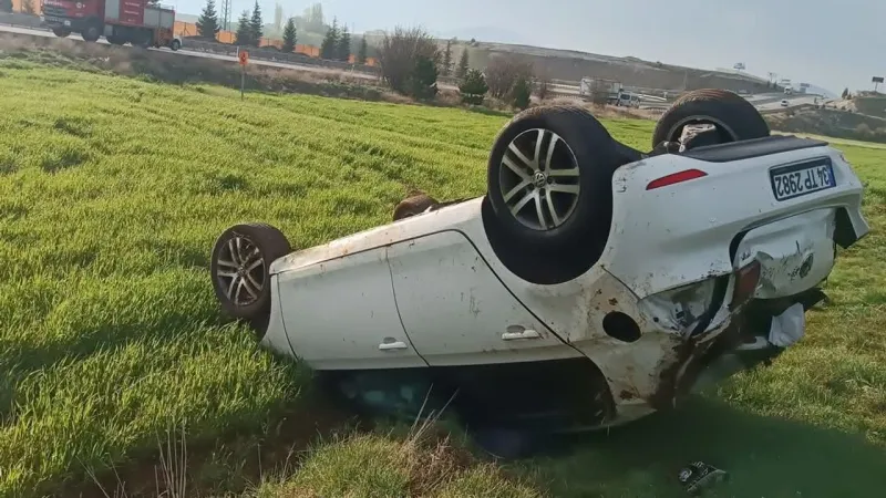 Feci Kaza! Takla Atan Otomobil Sürücüsünün Canını Aldı