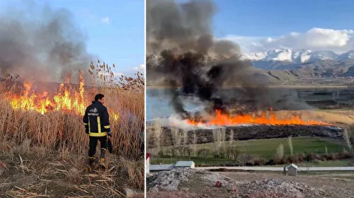 Van Gölü'nde Sazlık Yangını! Kuşlar Yuvasız Kaldı